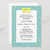 60e Verjaardagsuitnodiging Confetti Kaart (Voorkant / Achterkant)