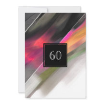 60e verjaardagsviering Abstract schilderij