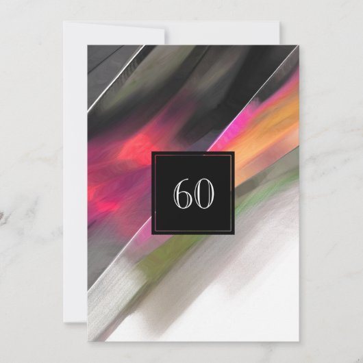 60e verjaardagsviering Abstract schilderij Kaart (Voorkant)