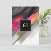 60e verjaardagsviering Abstract schilderij Kaart (Staand voorkant)