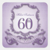 60e verjaardagsviering gepersonaliseerde Stickers (Voorkant)