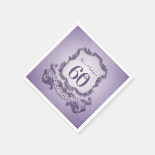 60e verjaardagsviering  Lijst Servetten (Hoek)