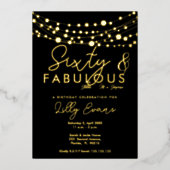 60e verrassing verjaardagsfeestje uitnodiging eleg (Voorkant)