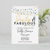 60e verrassing verjaardagsfeestje uitnodiging eleg (Staand Voorkant)