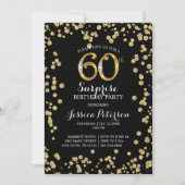 60e verrassing verjaardagsfeestuitnodiging kaart (Voorkant)