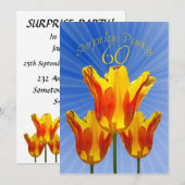 60e verrassing verjaardagsfeestuitnodiging kaart (Voorkant / Achterkant)