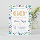 60e verrassing verjaardagsfeestuitnodiging kaart (Staand voorkant)