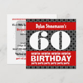 60e verrassingsdag: zwart rood wit kaart (Voorkant / Achterkant)