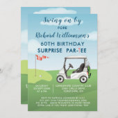 60e Verrassingsfeest Mannen golfthema Kaart (Voorkant / Achterkant)