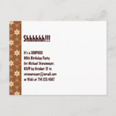 60e Verrassingsverjaardag Save the Date Gold Aankondigingskaart (Achterkant)