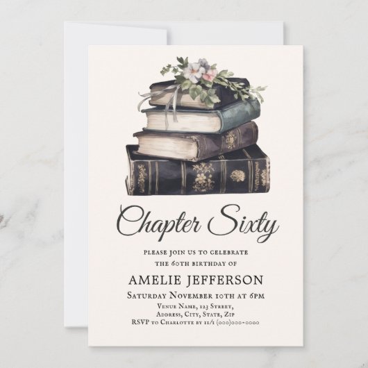 60e |  Victoriaans Boek Verjaardag Kaart (Voorkant)