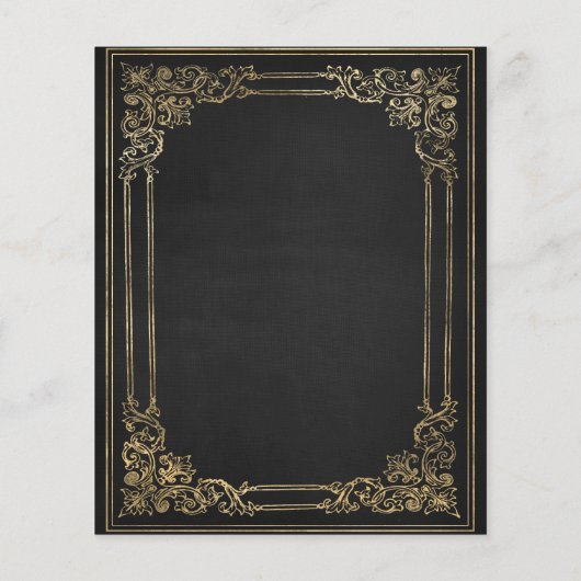 60e | Victoriaans Boek Verjaardagsuitnodiging (Achterkant)