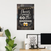 60e welkomstteken voor Cheers & Beers 20x30 Poster (Thuiskantoor)