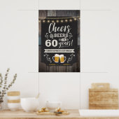 60e welkomstteken voor Cheers & Beers 20x30 Poster (Keuken)