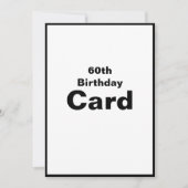 60e zestigste 60 60 zestigste 6-0e verjaardag kaart (Voorkant)