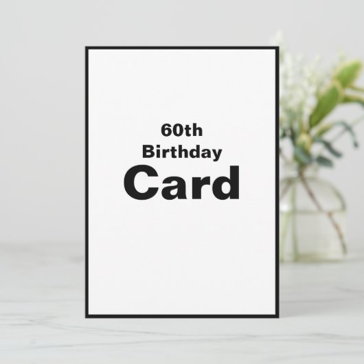 60e zestigste 60 60 zestigste 6-0e verjaardag kaart (Staand voorkant)