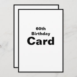 60e zestigste 60 60 zestigste 6-0e verjaardag kaart