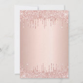 60e zestigste roos gouden brute glitter druppelt l kaart (Achterkant)