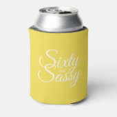 60e zestigste zestigste verjaardag Heldere Gele Ko Blikjeskoeler (Blikje Achterkant)