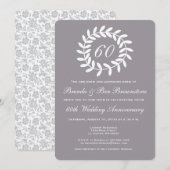 60e zilveren jubileum uitnodiging - laurier (Voorkant / Achterkant)