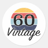  60e zondagszonsondergang ronde sticker (Voorkant)