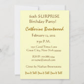 60e ZUIVERE gouden kaarsen uitnodigen Kaart (Achterkant)