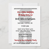 60e ZUIVERING Birthday Black Red White B470 Kaart (Achterkant)