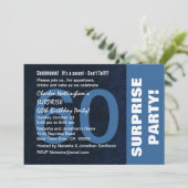 60e ZURGSE Dag Modern Midnight Blue Felt Kaart (Staand voorkant)