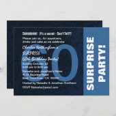 60e ZURGSE Dag Modern Midnight Blue Felt Kaart (Voorkant / Achterkant)