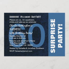 60e ZURGSE Dag Modern Midnight Blue Felt Kaart