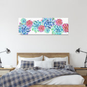 60in x 20in extra grote succulent canvas print (Insitu (Slaapkamer))