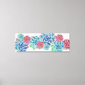 60in x 20in extra grote succulent canvas print (Voorkant)