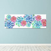 60in x 20in extra grote succulent canvas print (Insitu (Houten vloer))
