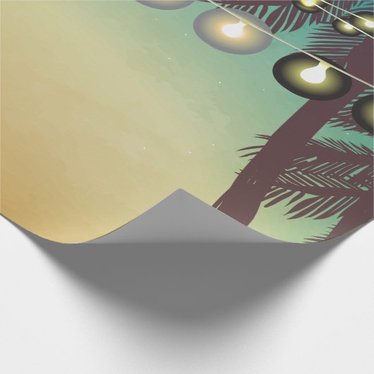 60lb inpakpapier Roll Beach Sunset Palm Tree St (Hoek)