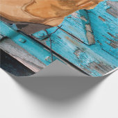 60lb Inpakpapier Roll Blauw Hout Schuur Deurlaarze (Hoek)