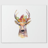 60lb Inpakpapier Roll boho hert Buck Head Bruin (Vlak)