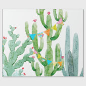 60lb inpakpapier Roll Boho Llama Bohemian Cacti (Vlak)