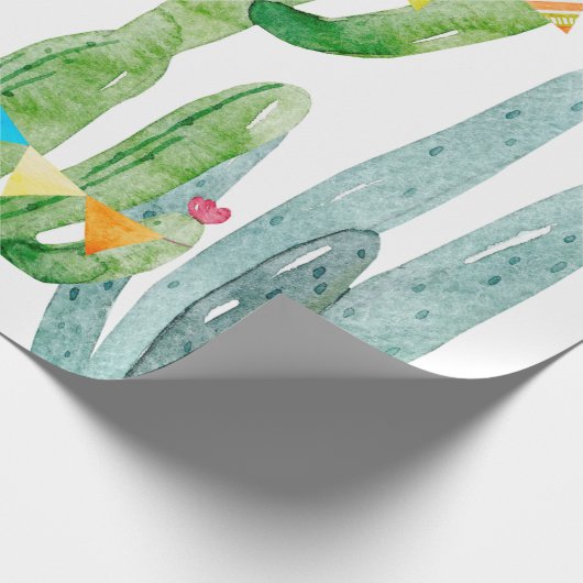 60lb inpakpapier Roll Boho Llama Bohemian Cacti (Hoek)