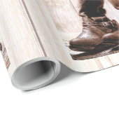 60lb Inpakpapier Roll laarzen land rustiek westen (Rol Hoek)