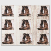 60lb Inpakpapier Roll laarzen land rustiek westen (Vlak)