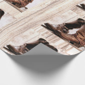 60lb Inpakpapier Roll laarzen land rustiek westen (Hoek)