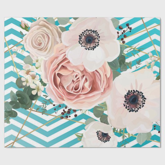 60lb Verpakkende Document Broodje Geometrisch Roos Cadeaupapier (Vlak)