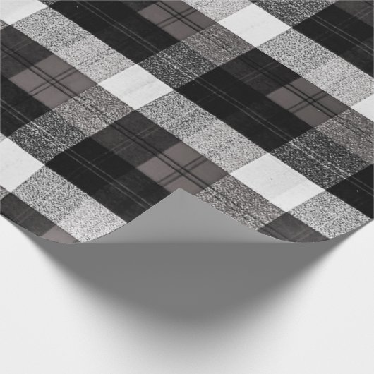 60lb Verpakking Papier Roll Xmas Baffalo Plaid Zwa (Hoek)