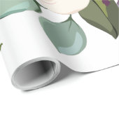 60lb Verpakking Papierrol Witte Rozen Gouden Geome Cadeaupapier (Rol Hoek)