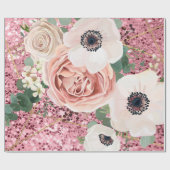 60lb wikkelpapier Roll Geometric Garden Roos Cadeaupapier (Vlak)