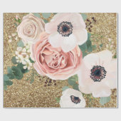 60lb wikkelpapier Roll Geometric Garden Roos Cadeaupapier (Vlak)