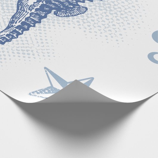 60lb wikkelpapier Roll Seahorse Ocean Beach Cadeaupapier (Hoek)