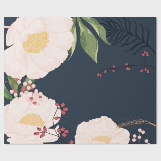 60lb Wrapping Paper Roll Baby Roze Kosmos op Wit Cadeaupapier (Vlak)