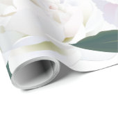 60lb Wrapping Papier Roll Lavendel Hibiscus op Wit (Rol Hoek)
