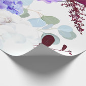 60lb Wrapping Papier Roll Lavendel Hibiscus op Wit (Hoek)